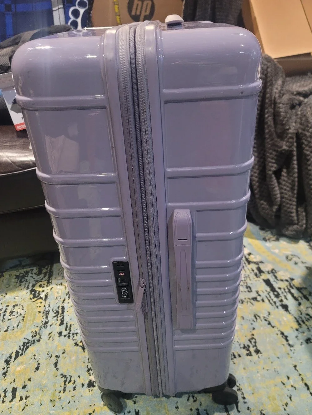 BEIS GLOSSY PURPLE LARGE CHECK IN 31